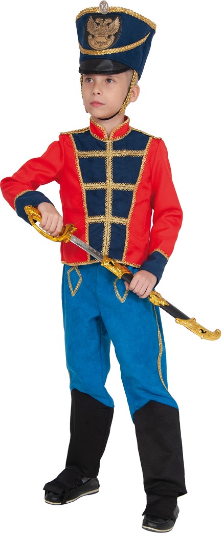 Карнавальный костюм Гусар Люкс, рост 140-152 см фото